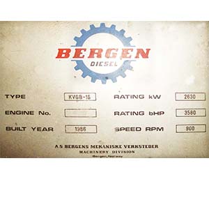 BERGEN KVGB16 SPARE PARTS