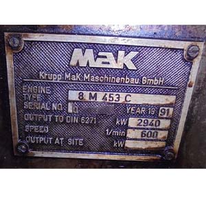 MAIN ENGINE MAK M 453 C