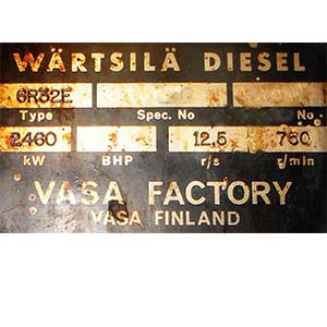 WARTSILA 6 R 32 E SHIP ENGINE