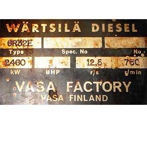 WARTSILA 6 R 32 E MAIN ENGINE