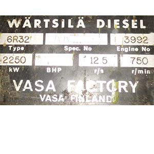 WARTSILA 6 R 32 PROPULSION ENGINE