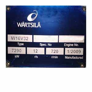 WARTSILA W 16 V 32 MAIN ENGINE